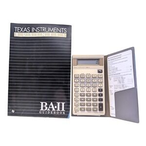 Texas Instruments BA II Executive Business Analyst Calculator Guidebook Case VTG